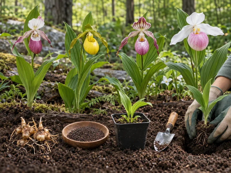 Planting Lady's Slipper — for Gisele Lady's Slipper Orchid