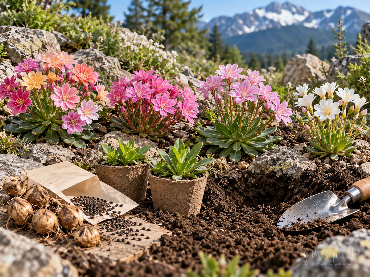 Planting Lewisia guide illustration