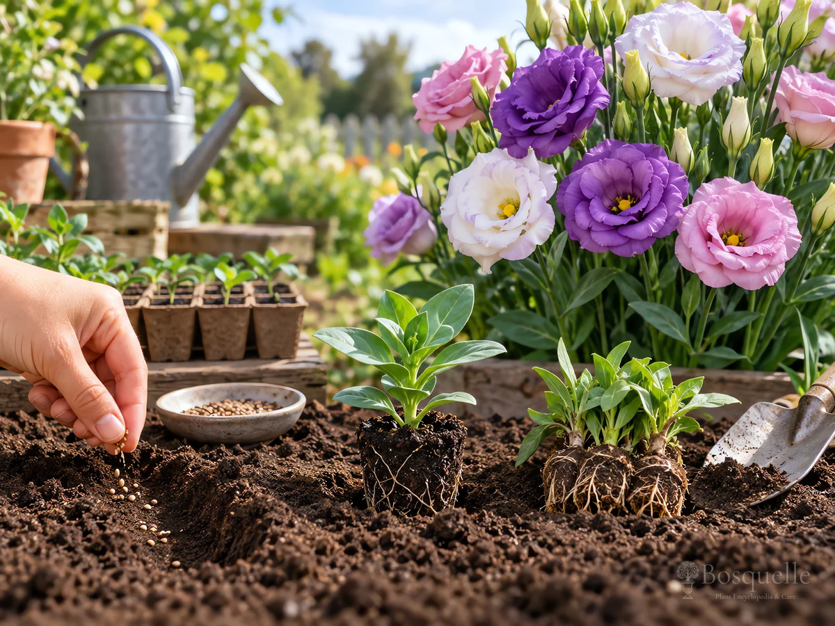 Planting Lisianthus guide illustration
