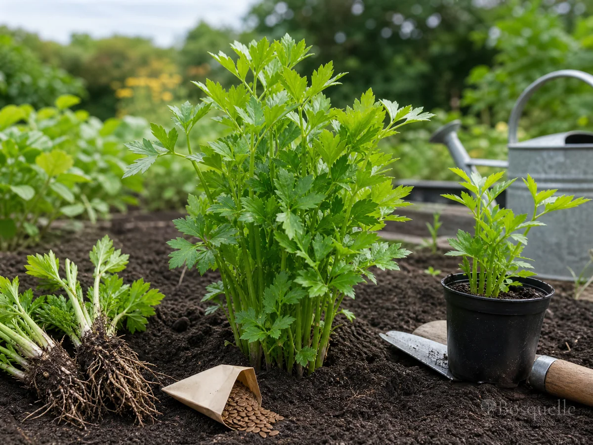 Planting Lovage guide illustration