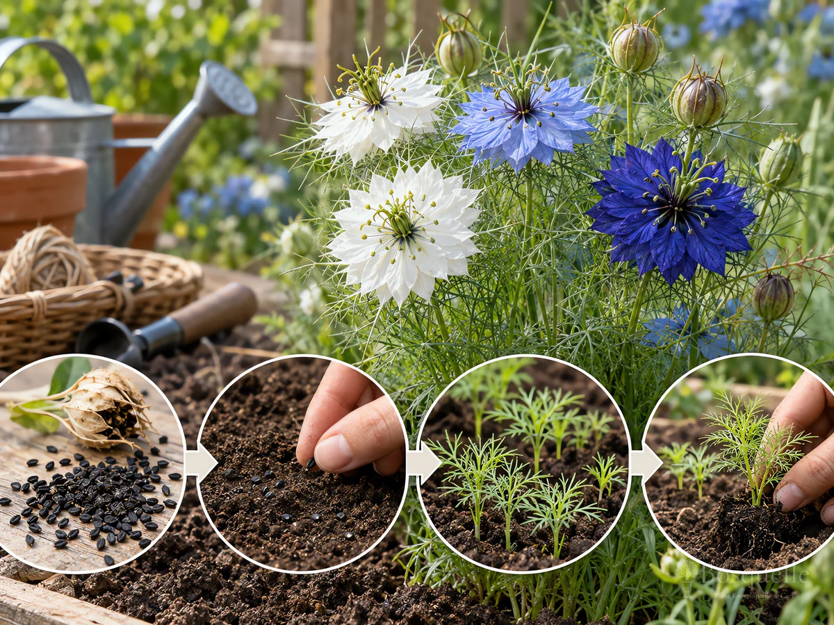 Planting Love-in-a-Mist guide illustration