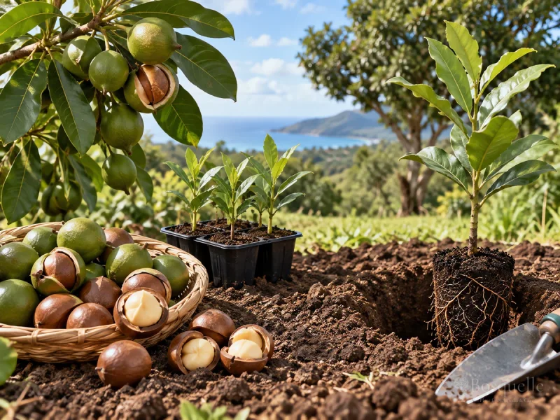 Plant Macadamia – Graft Above Grade guide illustration
