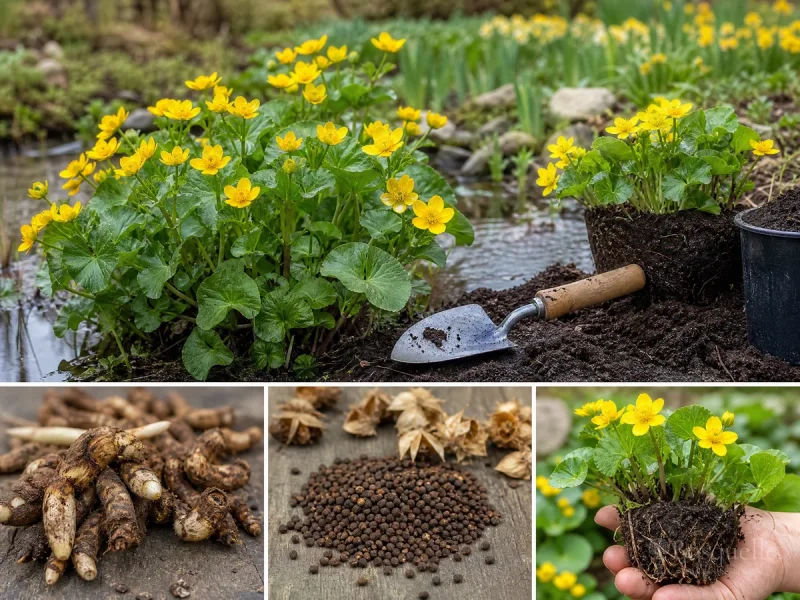 Planting Marsh Marigold — for Western Marsh Marigold