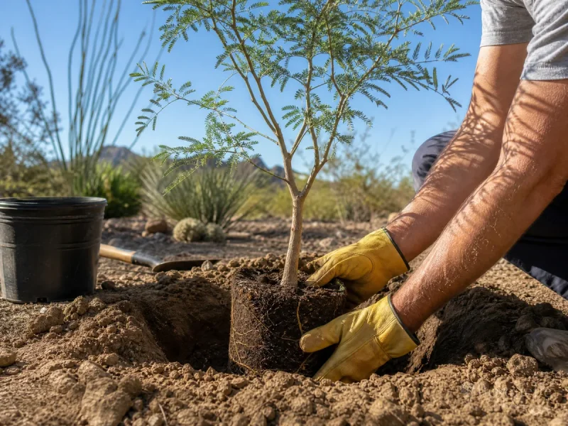 Planting Mesquite guide illustration