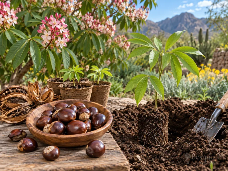 Plant Mexican Buckeye – Flare at Grade guide illustration