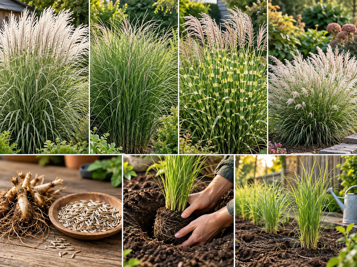 Planting Miscanthus guide illustration