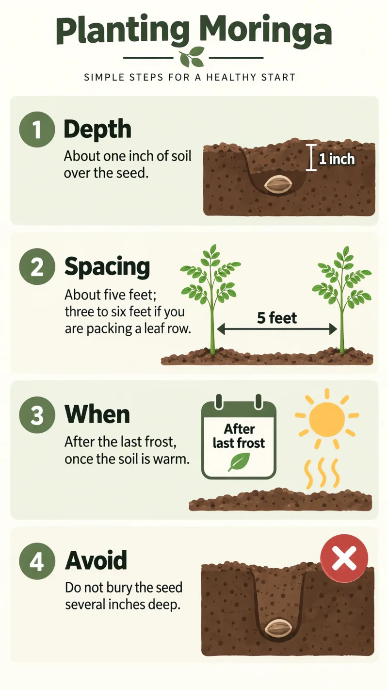 Planting Moringa care summary diagram