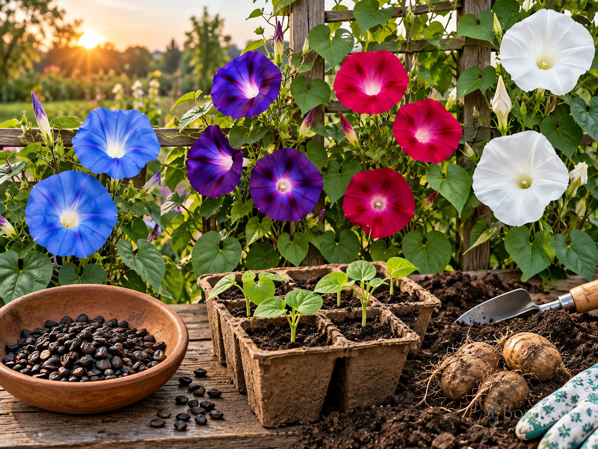 Planting Morning Glory guide illustration