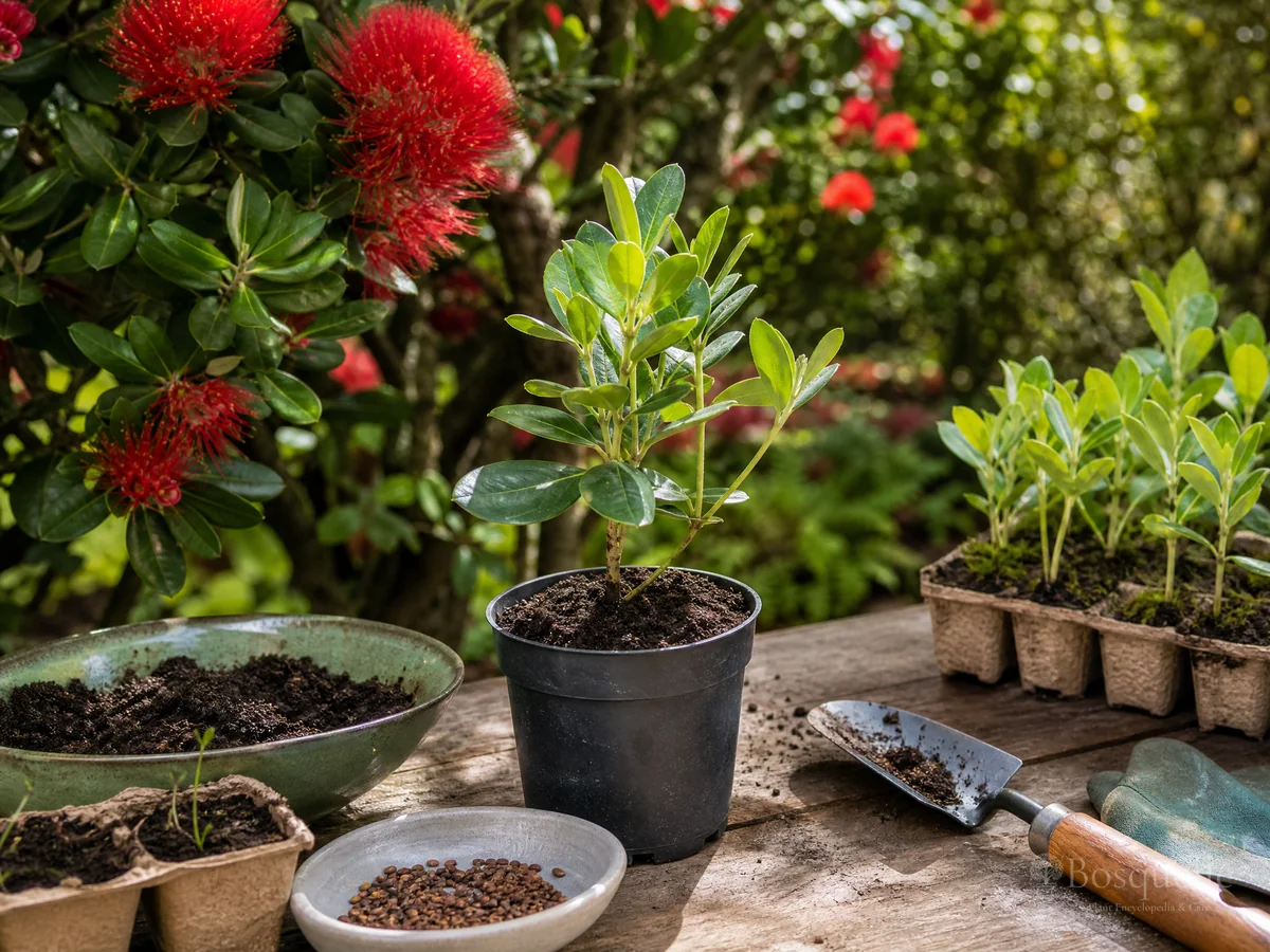 Planting New Zealand Christmas Tree guide illustration