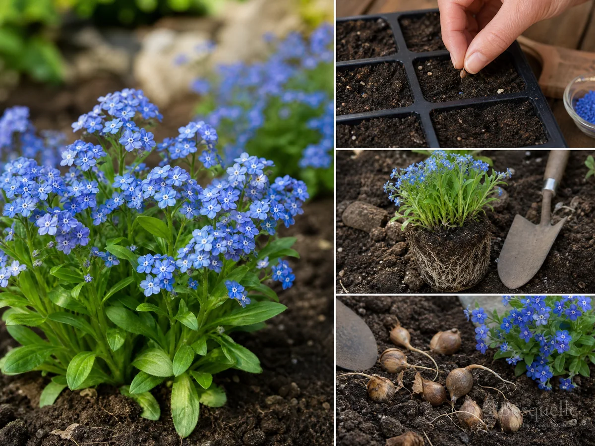 Planting Omphalodes guide illustration