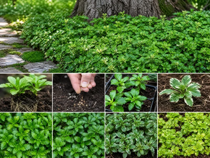 Planting Pachysandra — for Japanese Spurge