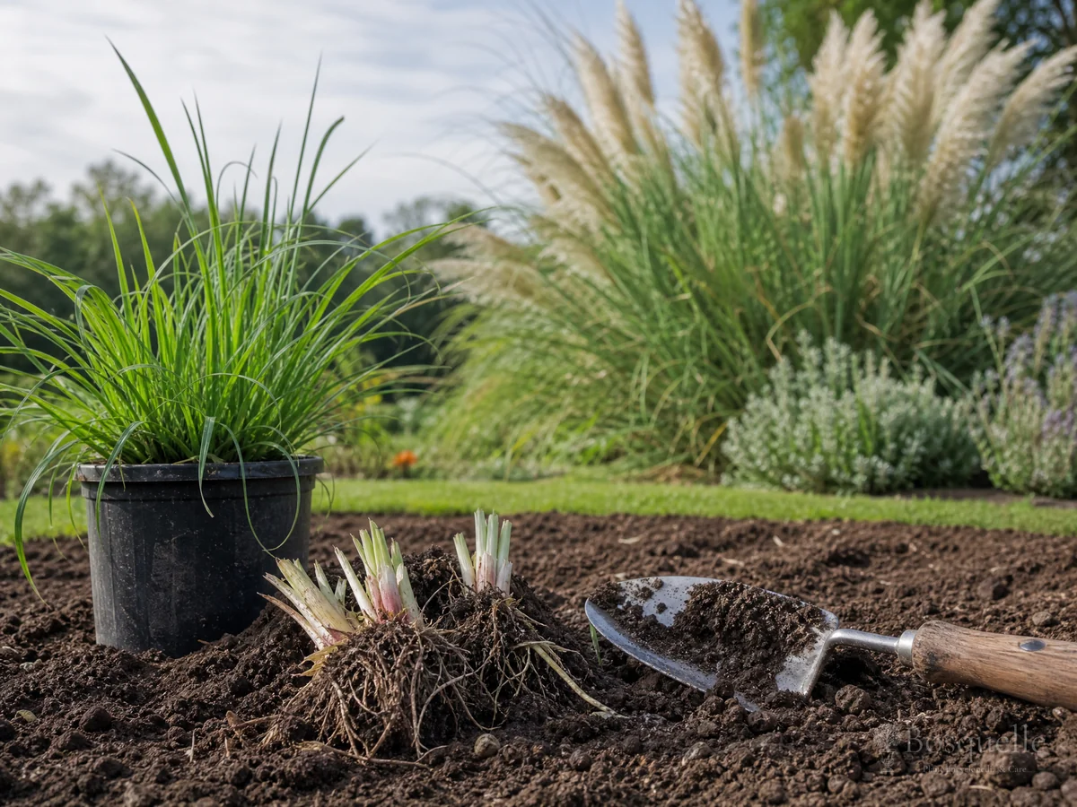Planting Pampas Grass guide illustration