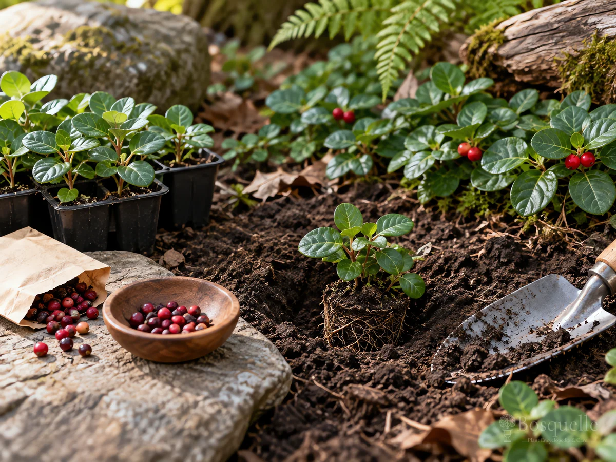 Planting Partridge Berry guide illustration