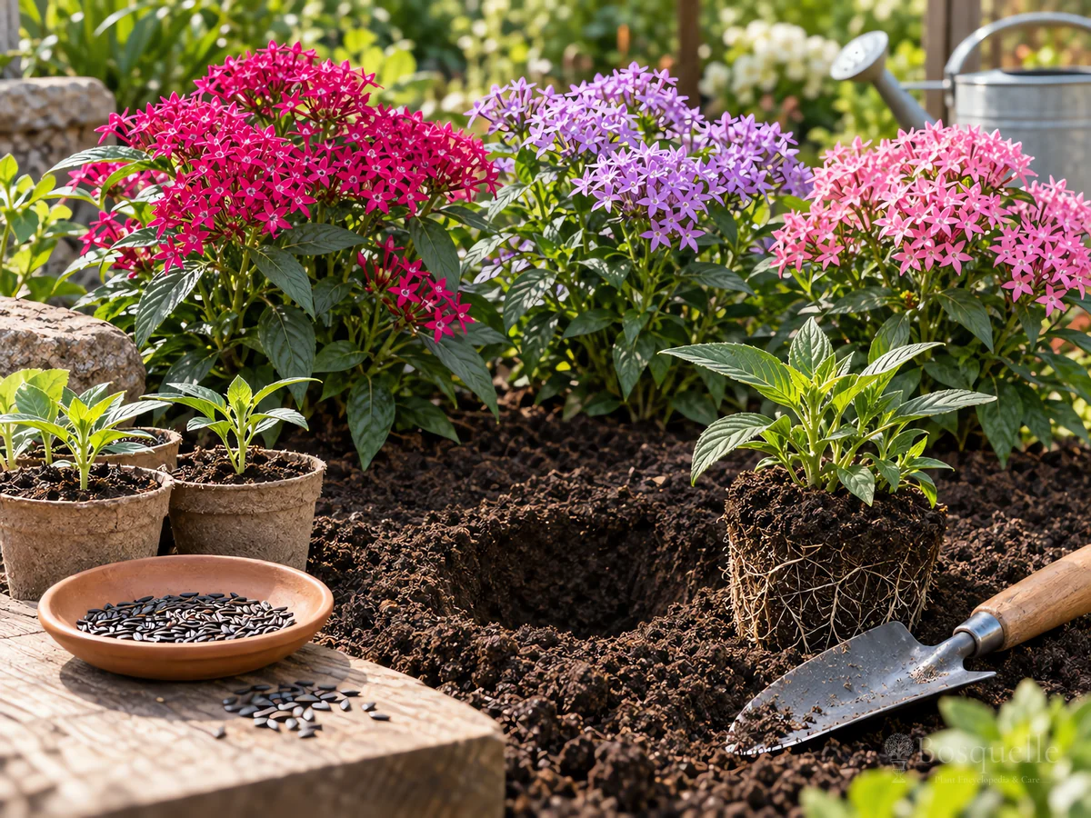 Planting Pentas guide illustration