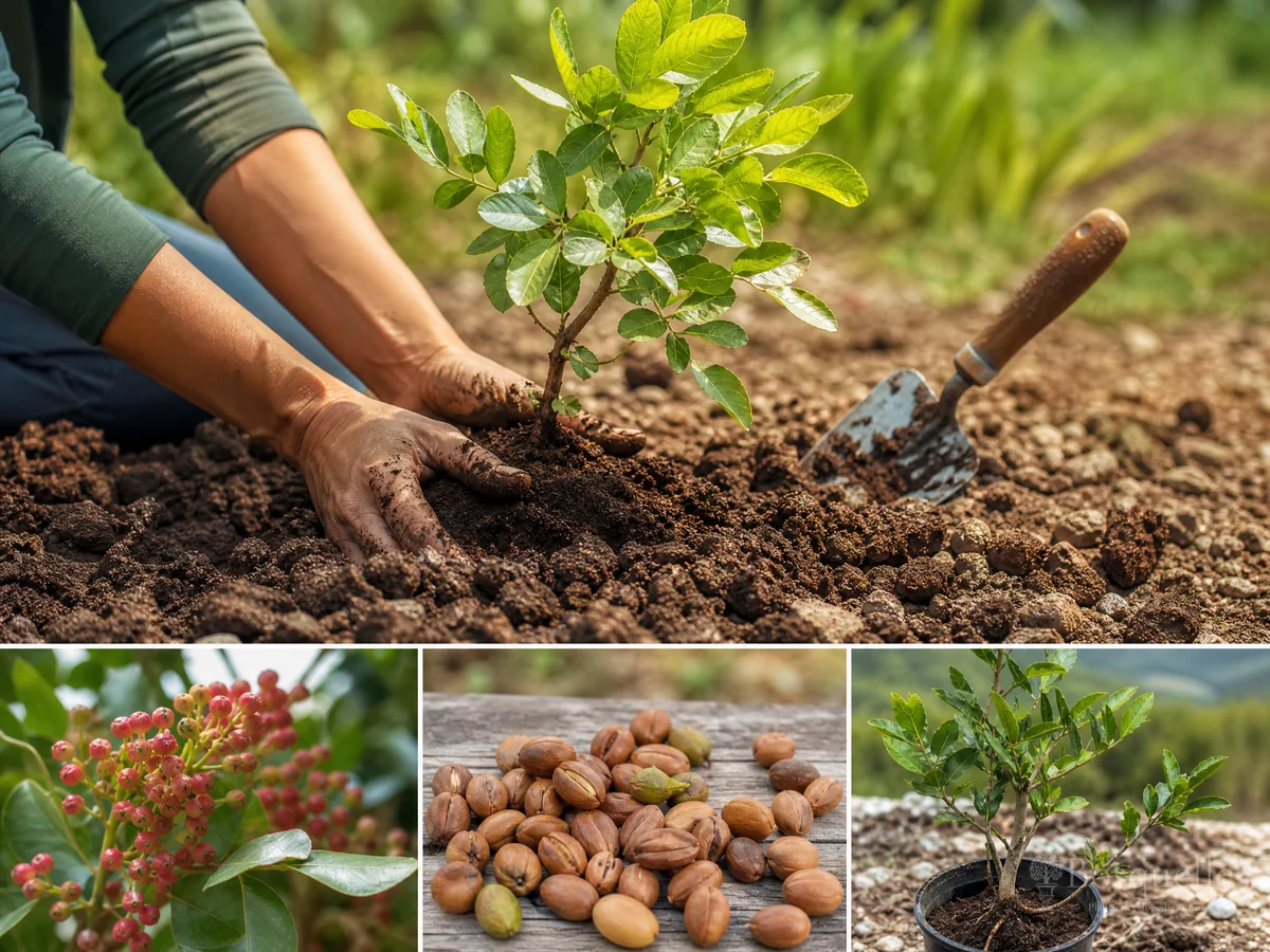 Planting Pistachio guide illustration