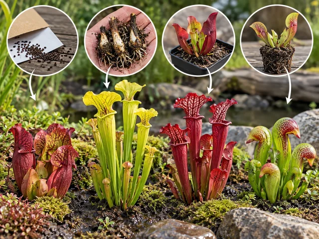 Planting Pitcher Plant — for Parrot Pitcher Plant