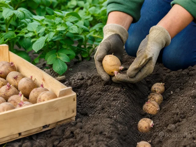 Plant Potatoes – Cut-Side Down With Eyes guide illustration