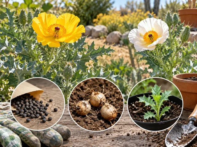Plant Prickly Poppy – In Place, Leave the Taproot guide illustration