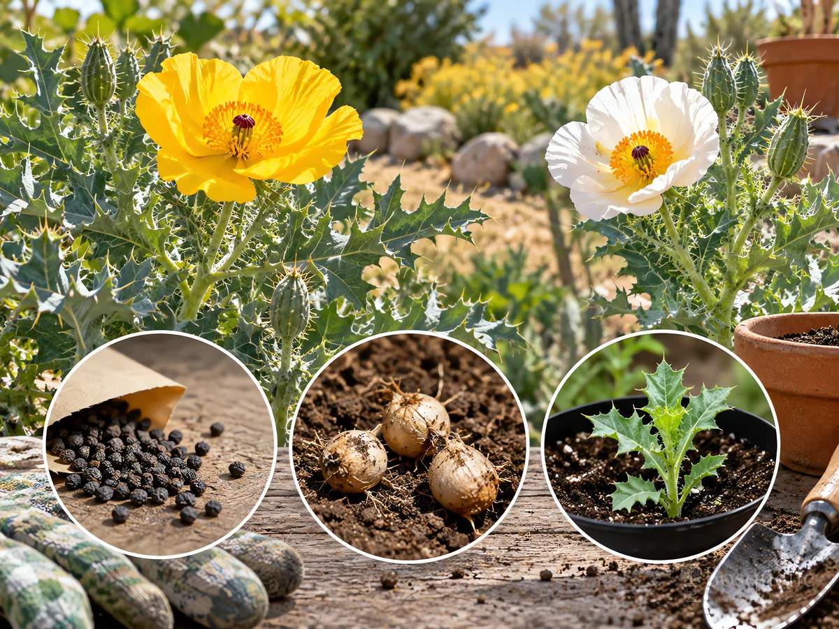 Planting Prickly Poppy guide illustration
