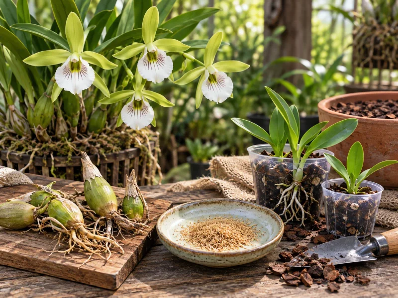 Plant Prosthechea – Tied to Live Oak or Mahogany guide illustration