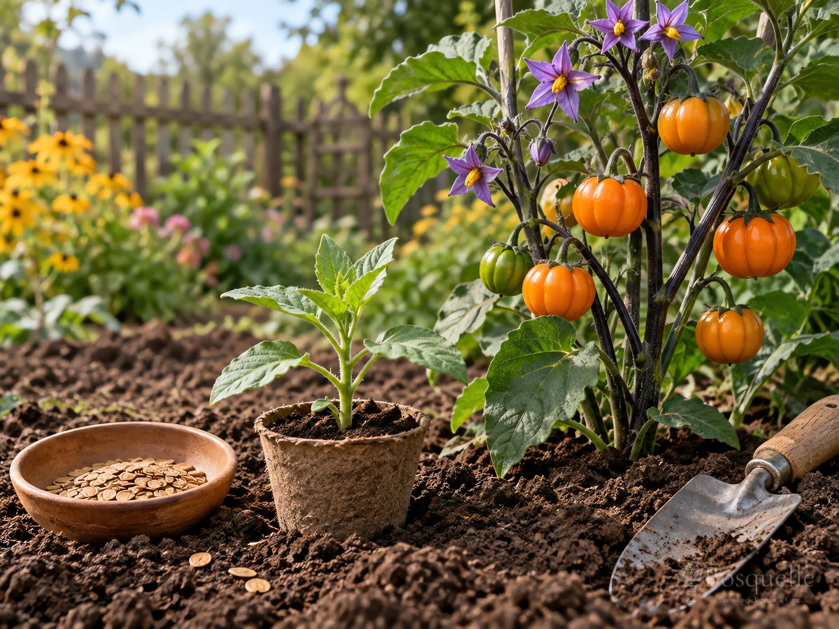 Planting Pumpkin on a Stick guide illustration
