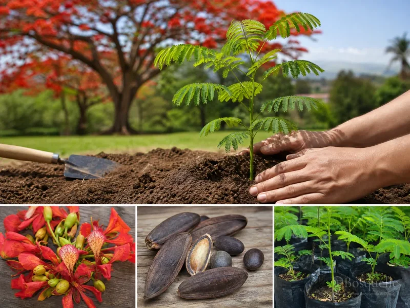 Plant Royal Poinciana – Flare at Grade guide illustration