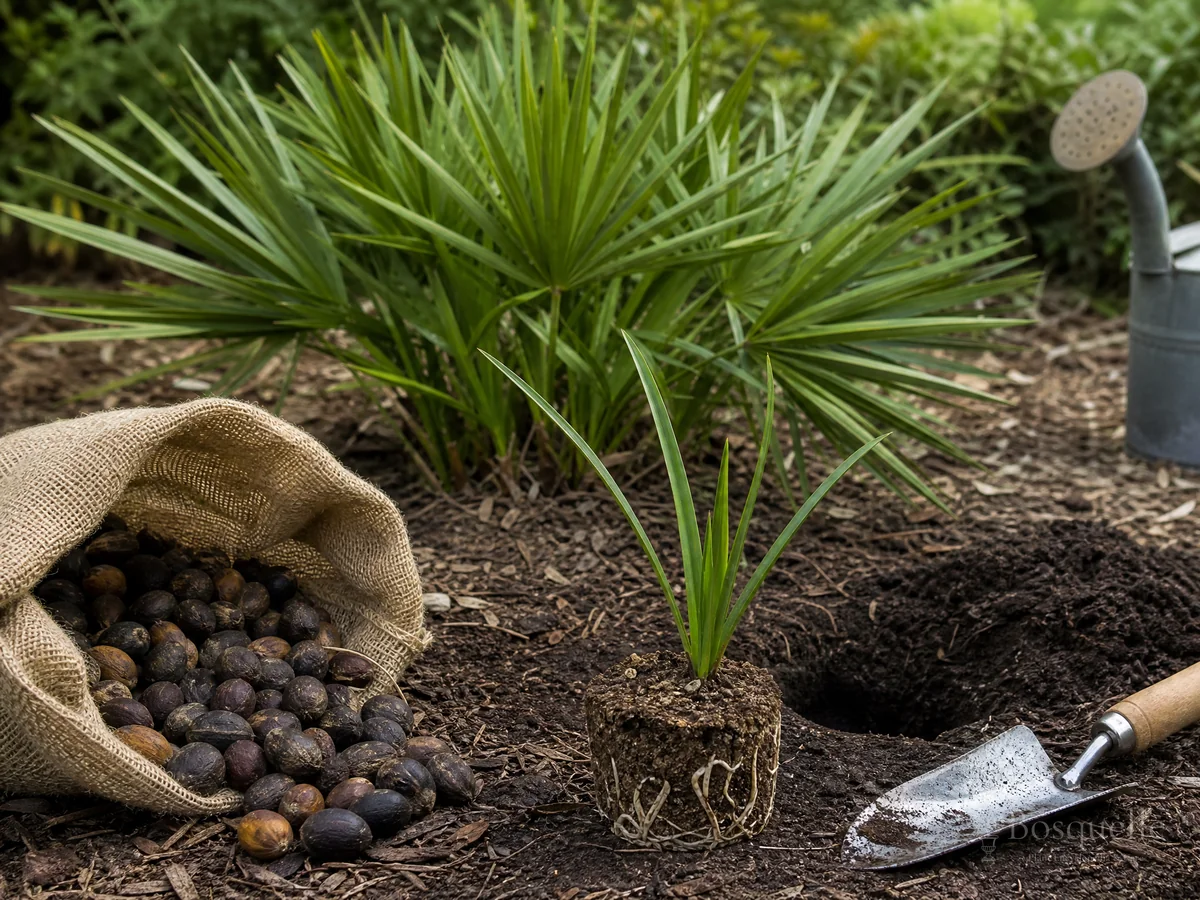 Planting Saw Palmetto guide illustration