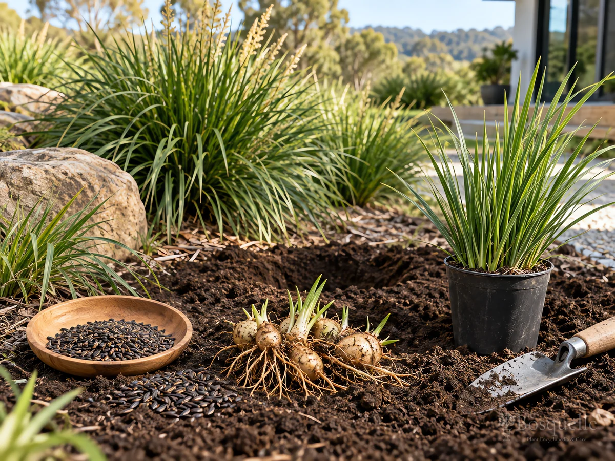 Planting Spiny-headed Mat-rush guide illustration