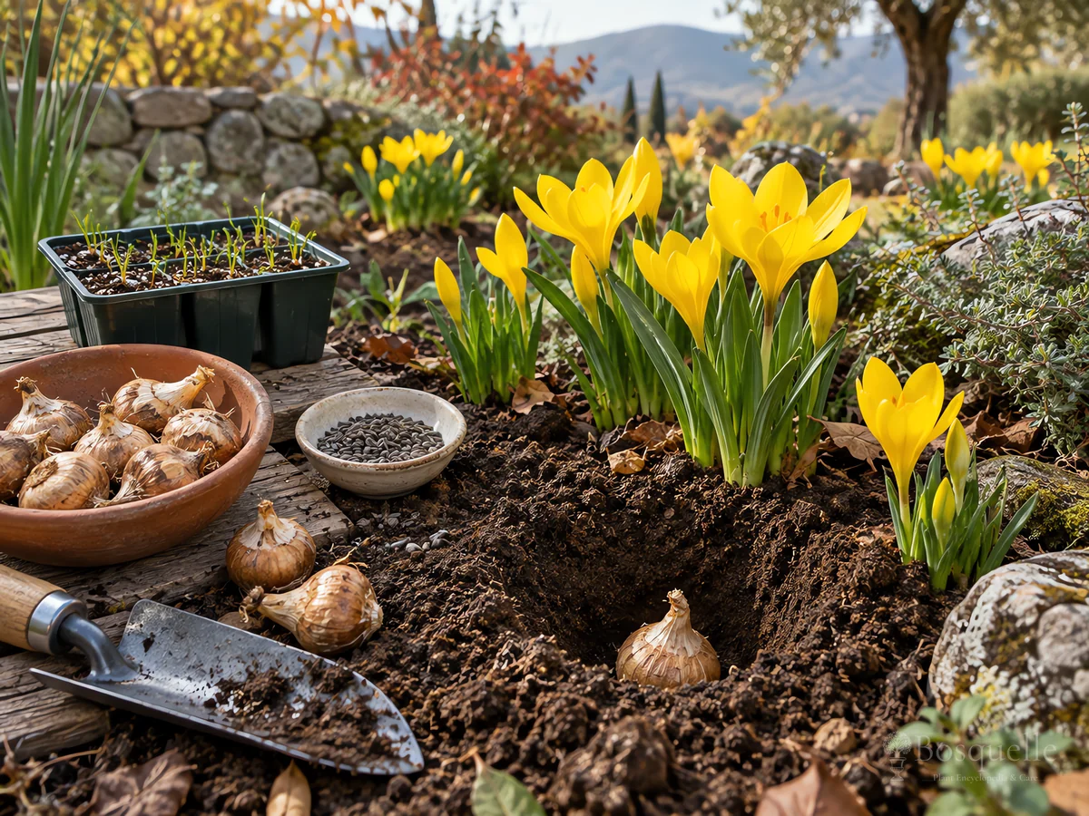 Planting Sternbergia guide illustration