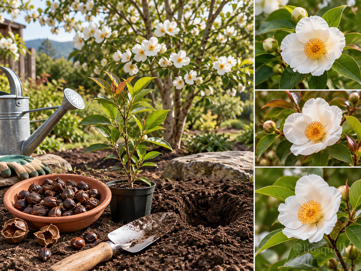 Planting Stewartia guide illustration