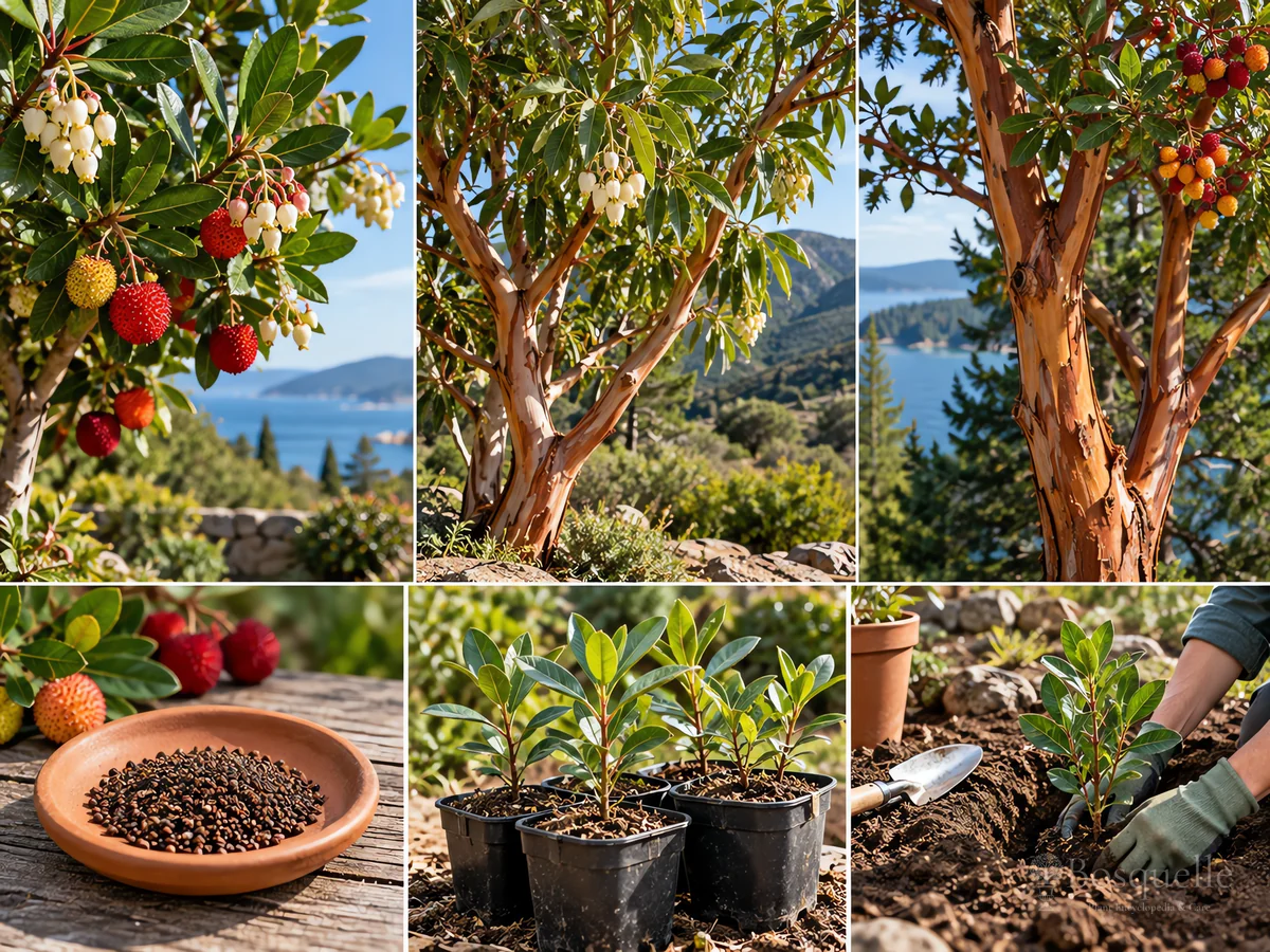 Planting Strawberry Tree guide illustration