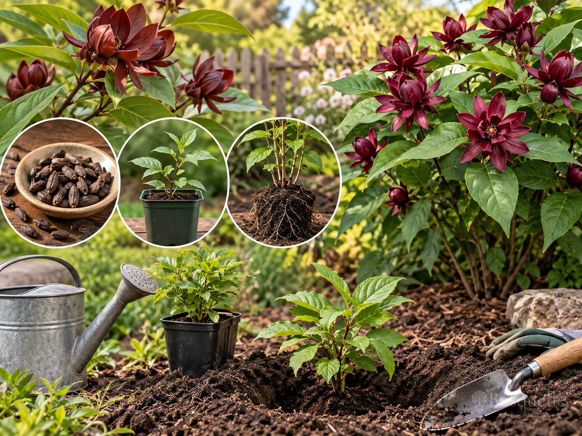 Planting Sweetshrub guide illustration