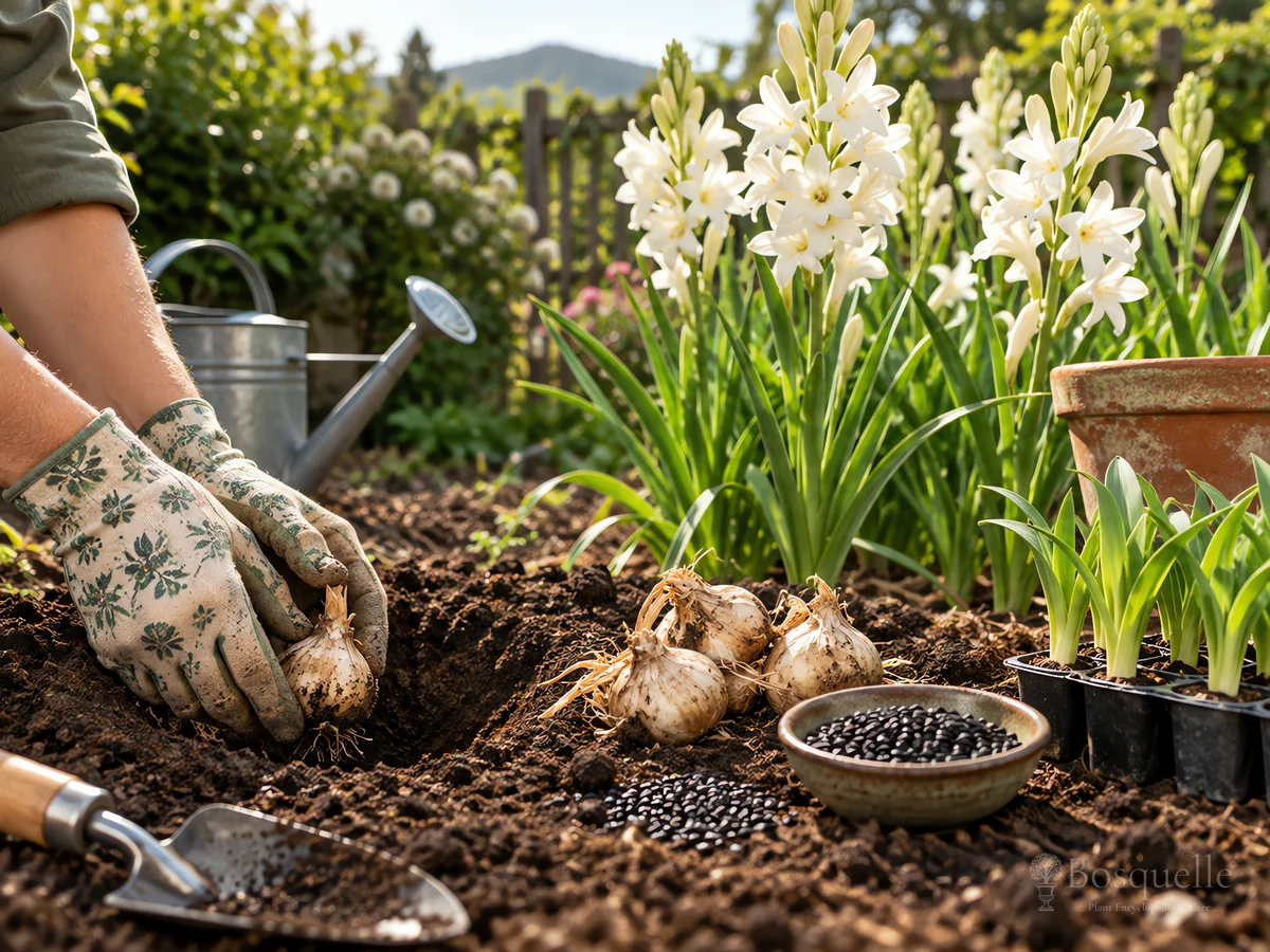 Planting Tuberose guide illustration