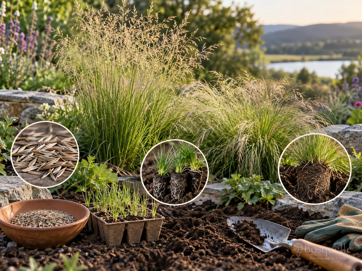Planting Tufted Hair Grass guide illustration