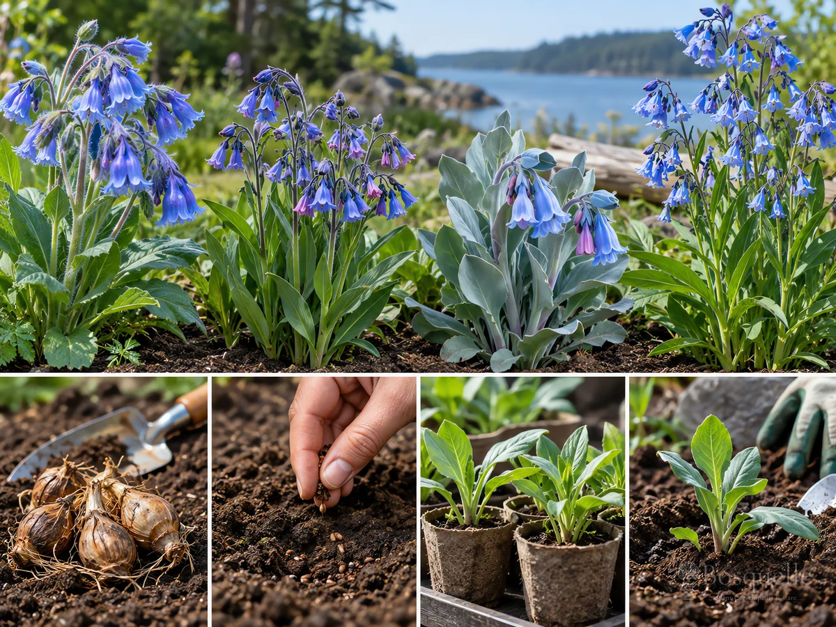Planting Virginia Bluebells guide illustration