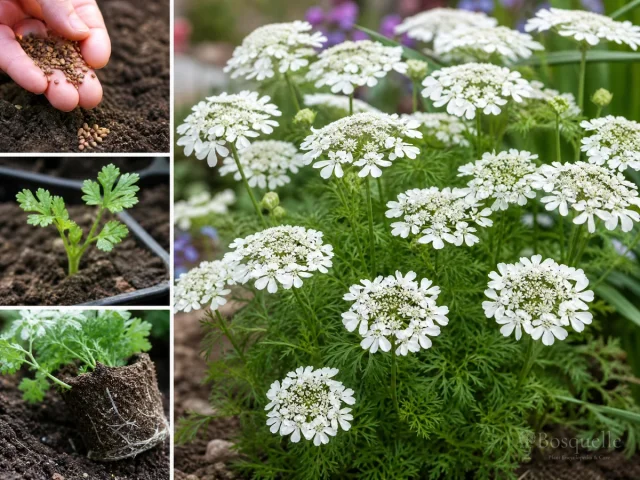 Plant White Lace Flower – After Frost, Barely Covered