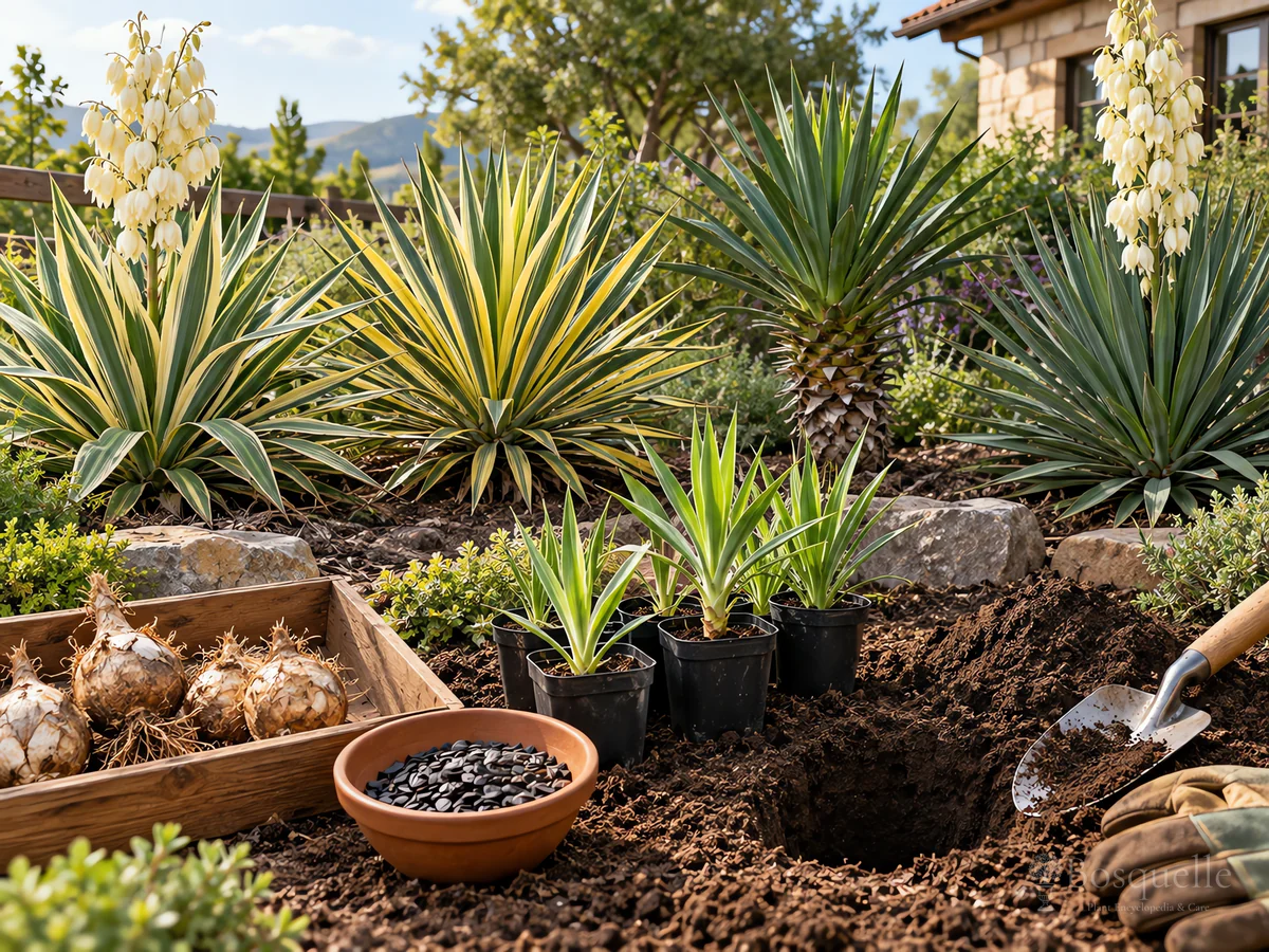 Planting Yucca guide illustration