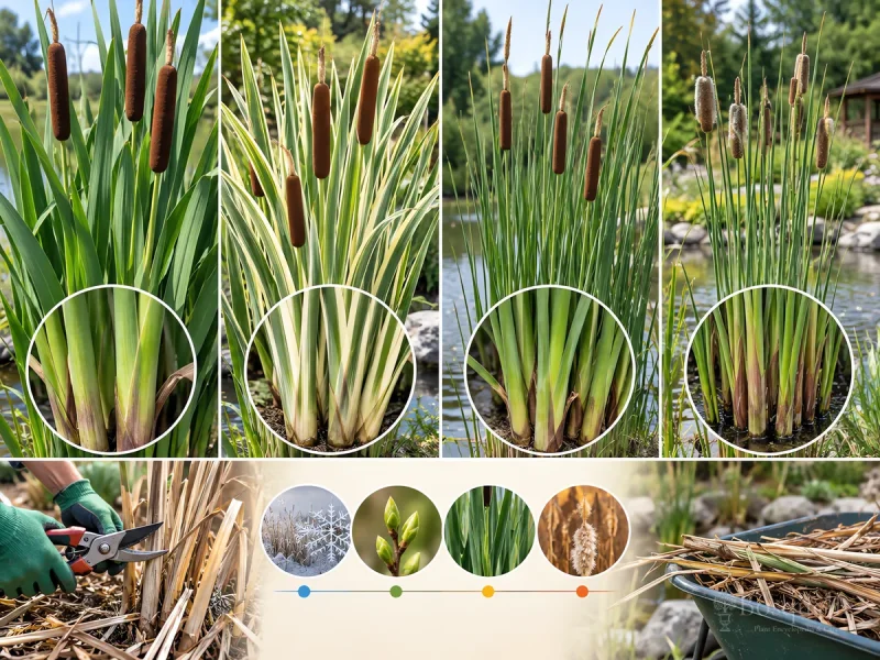Propagate Cattail – Divide Rhizomes in Spring guide illustration