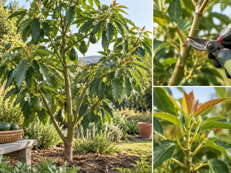 Prune Avocado Tree – After Harvest to a Pick Height guide illustration