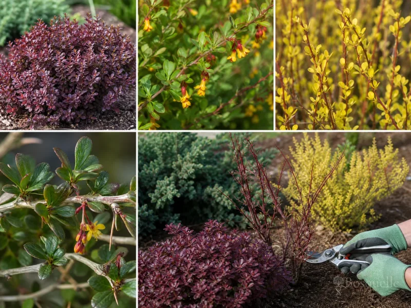 Prune Barberry – Late Winter or After Flower guide illustration