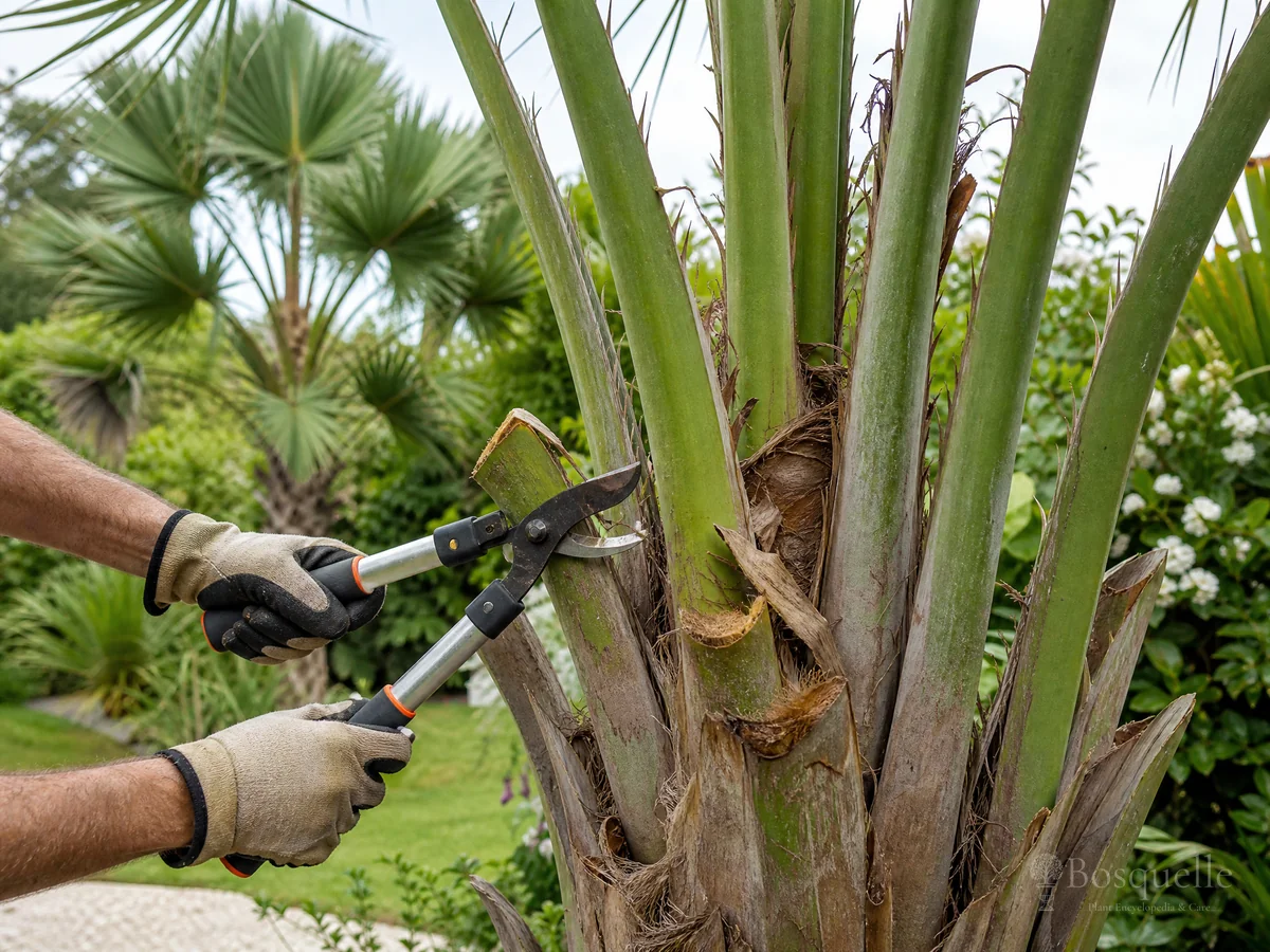How to Prune Caranday Palm guide illustration