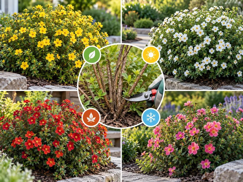 Prune Cinquefoil – Late Winter or to a Few Inches guide illustration
