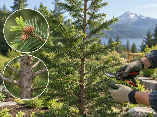 Trim Douglas Fir – Green Needles Remain guide illustration