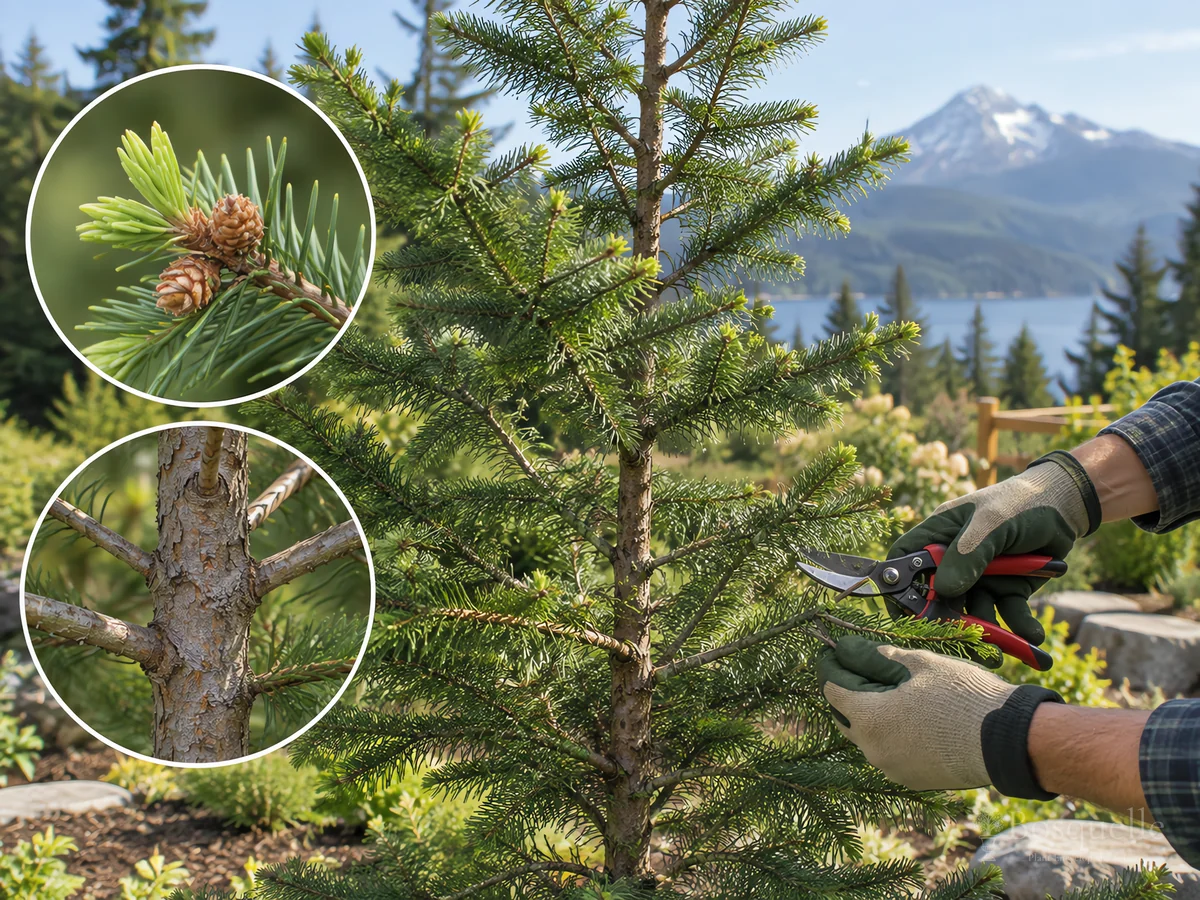 Pruning Douglas Fir guide illustration