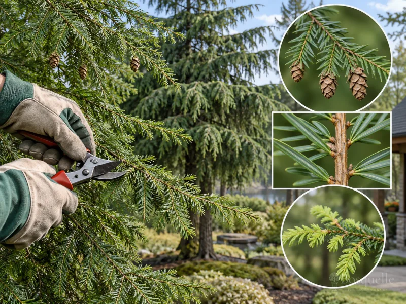 Prune Eastern Hemlock – Wider at the Base guide illustration