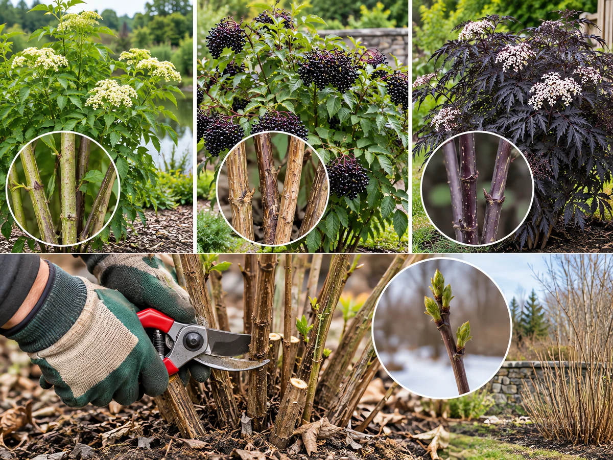 Pruning Elderberry guide illustration