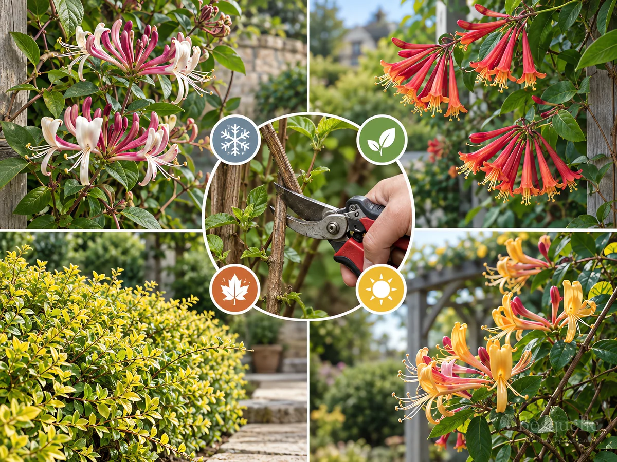Pruning Honeysuckle guide illustration
