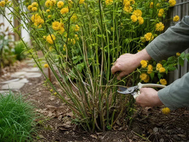 Pruning Japanese Kerria — for Japanese Kerria