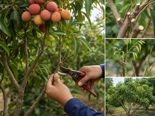 Prune Lychee After Harvest guide illustration