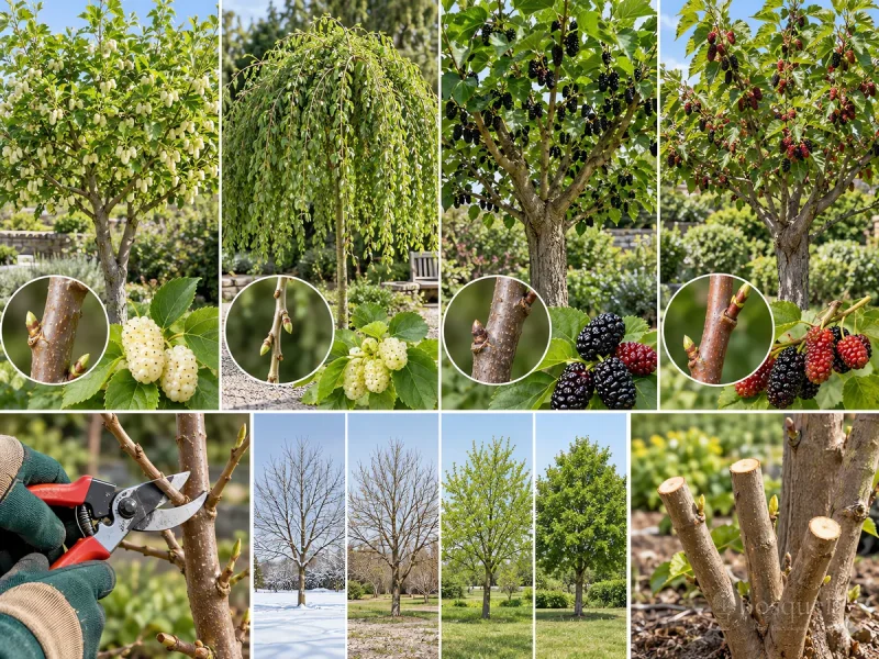 Prune Mulberry While Dormant guide illustration